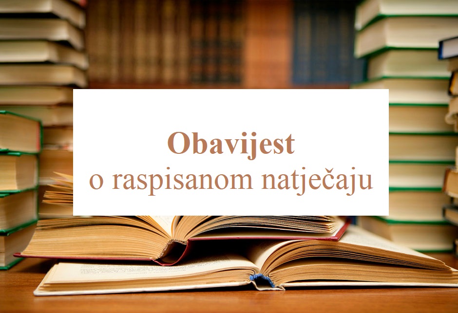 Obavijest o izboru kandidata na radno mjesto stručnog suradnika pedagoga na određeno puno radno vrijeme