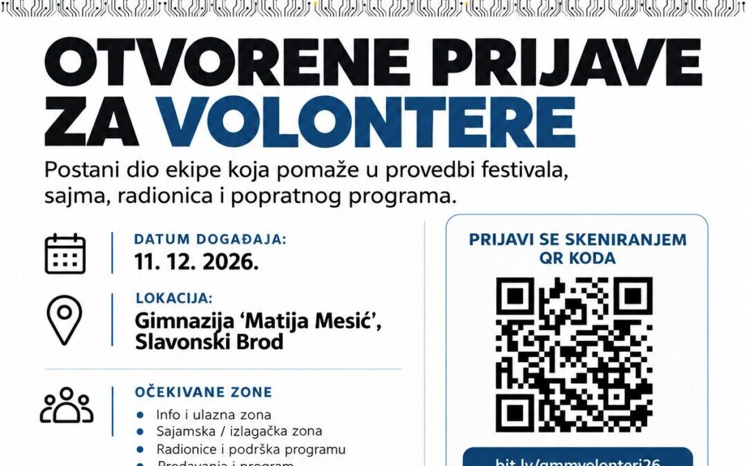 OTVORENE PRIJAVE ZA VOLONTERE – GMM FEST(IVAL) 2026.